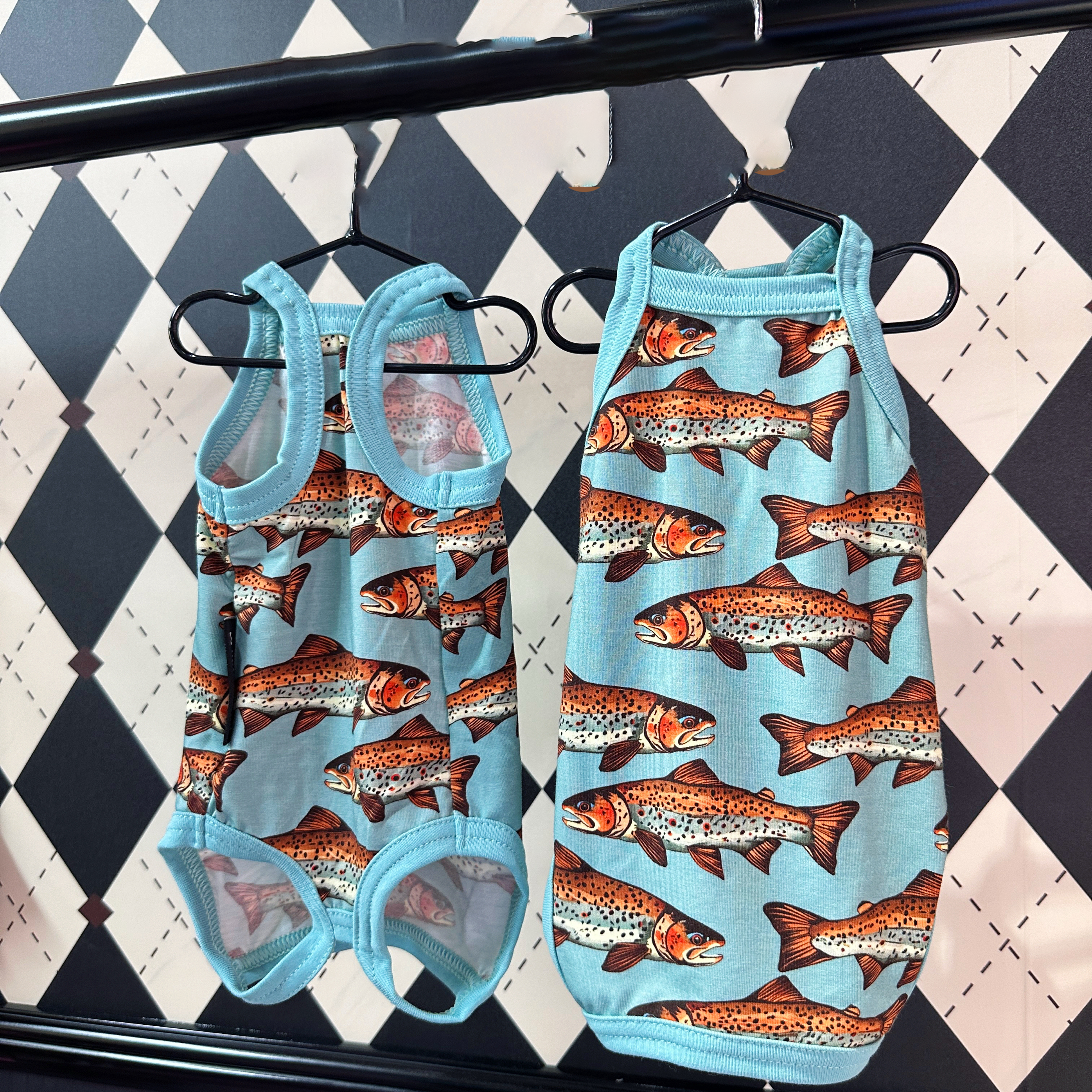 Sphynx Clothes - Shark Hat + Salmon Camisole