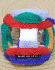 Sphynx Cat Shearling Set – Rainbow Fleece Top & Hat
