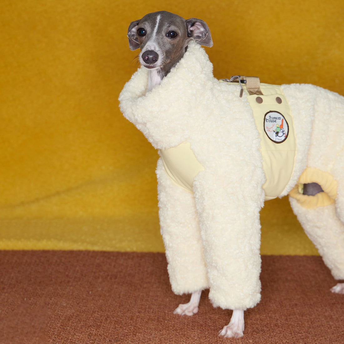 Warm Lamb Fleece Snowsuits for Italian Greyhounds & Whippets