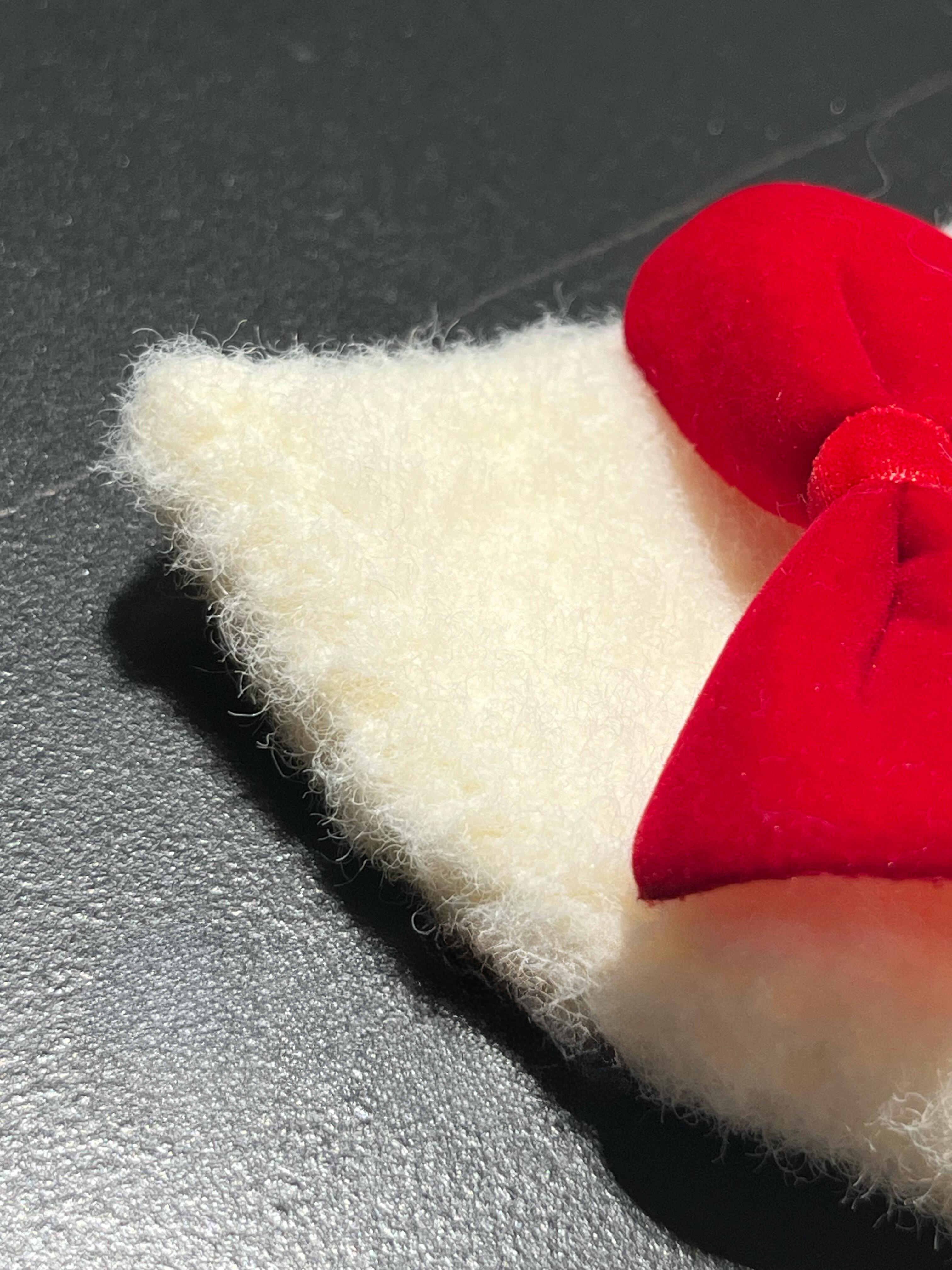 White with Red Bow Custom Knit Hat