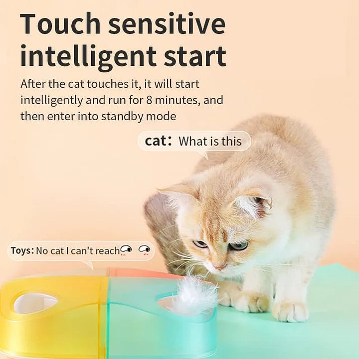 Electric Feather Cat Toy Motion Activated USB Rechargeable