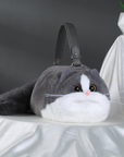 British Shorthair Black White Cat Bag Plush Shoulder Bag for Daily Use