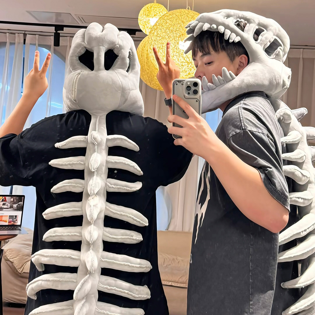 Dino Skeleton Costume Set for Cosplay and Halloween