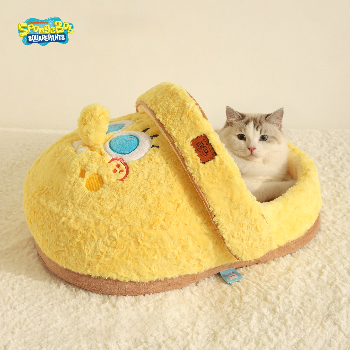 SpongeBob SquarePants Slipper Cat Bed Soft Plush Pet Sleeping Bed