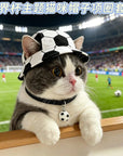 Soccer Fan Pet Bucket Hat & Necklace Set