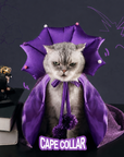 Purple satin cape with collar detail, Halloween pet costume