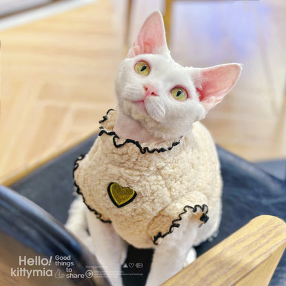 Double-Sided Fleece Shirts DevonRex Sphynx Cat Clothes