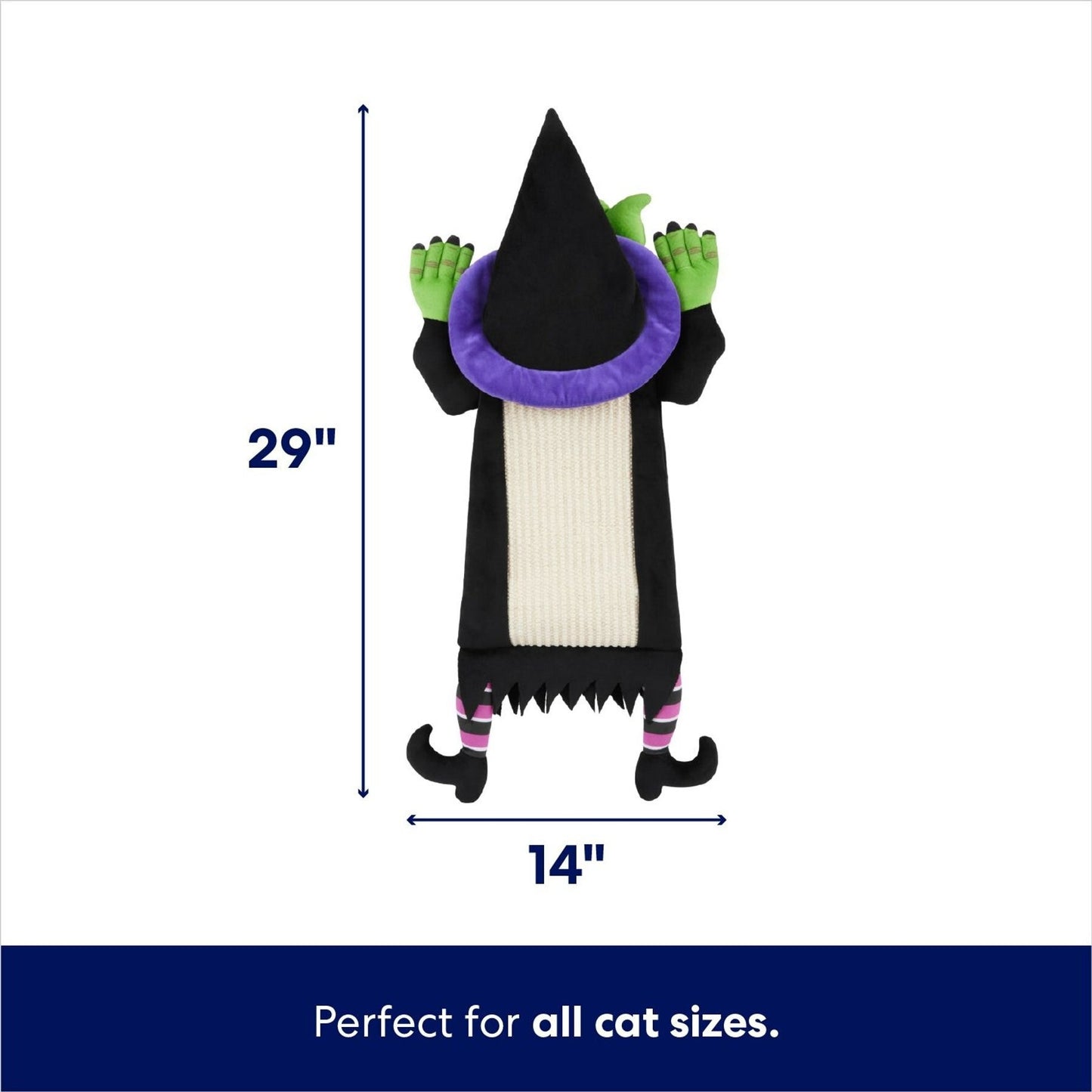 Halloween Witch Door Hanger Cat Scrather