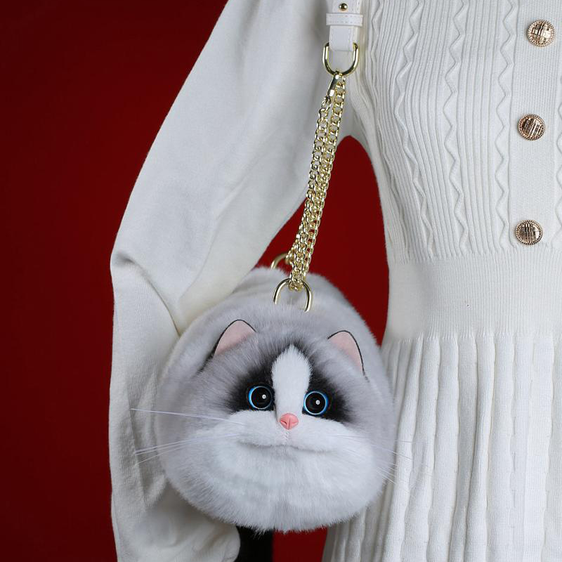 Ragdoll Cat Bag Plush Shoulder Bag for Daily Use