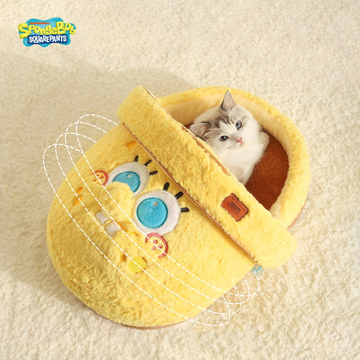 SpongeBob SquarePants Slipper Cat Bed Soft Plush Pet Sleeping Bed
