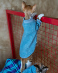 Stretch Denim Sweatshirt for Sphynx Cat Comfortable Outfit
