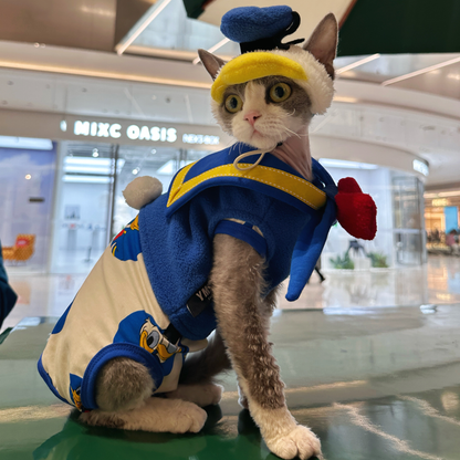 Sphynx Clothes-Cosplay Donald Duck Costume
