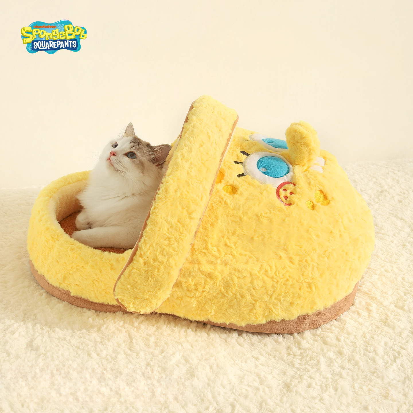 SpongeBob SquarePants Slipper Cat Bed Soft Plush Pet Sleeping Bed