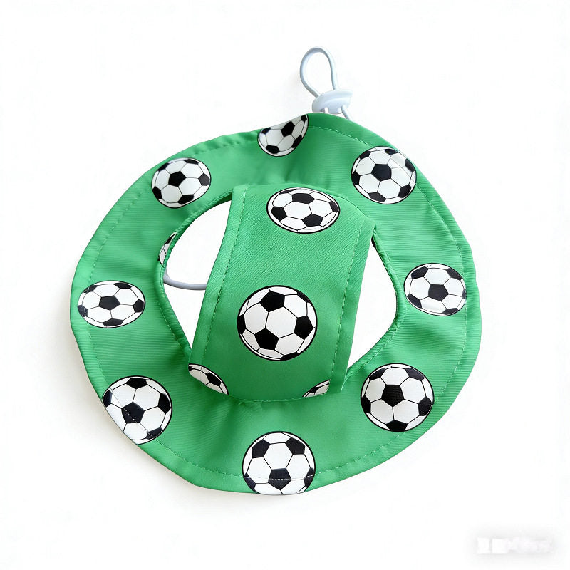 Soccer Fan Pet Bucket Hat &amp; Necklace Set