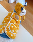 Sphynx Cat Fleece Onesie – Yellow Polka Dot Bodysuit