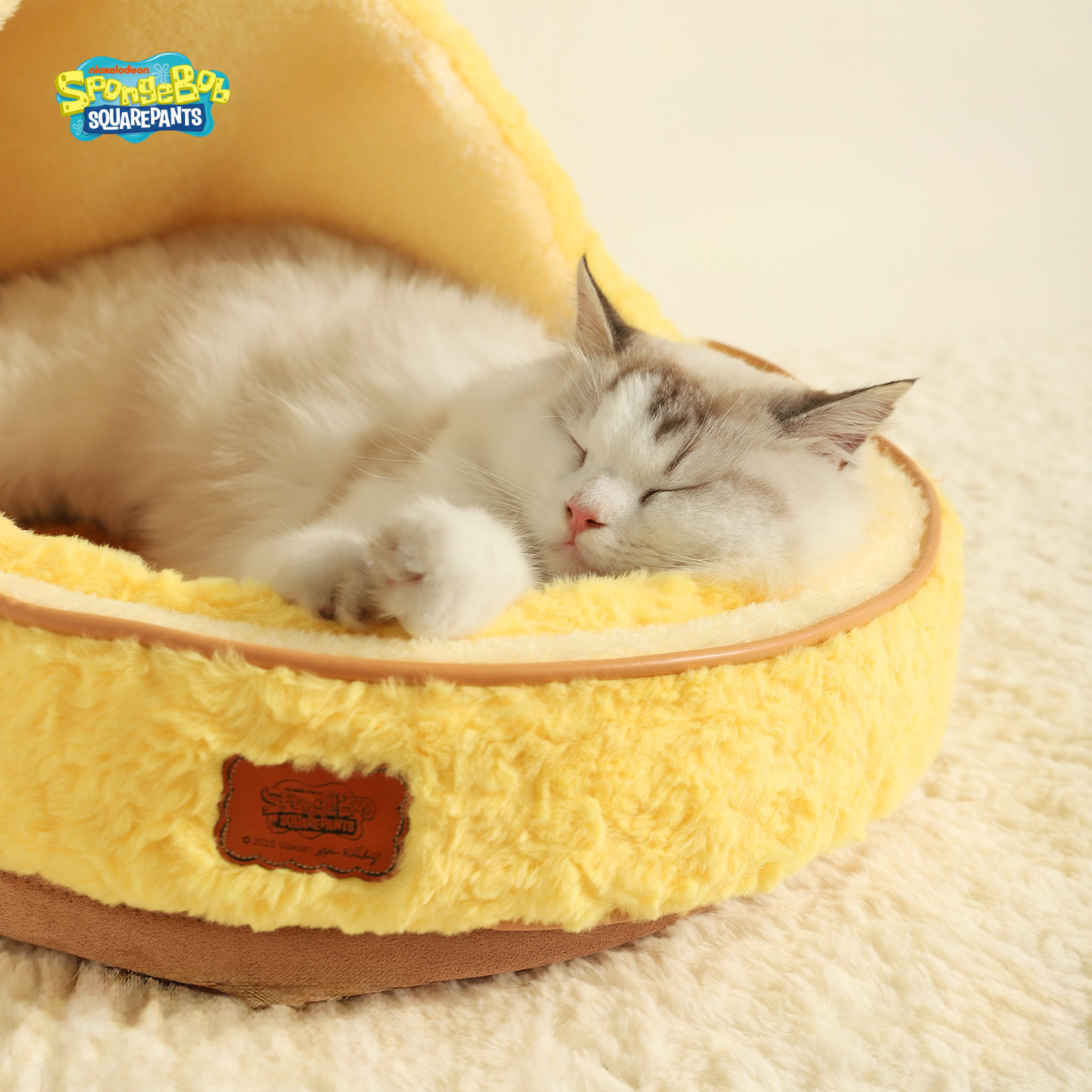 SpongeBob SquarePants Slipper Cat Bed Soft Plush Pet Sleeping Bed