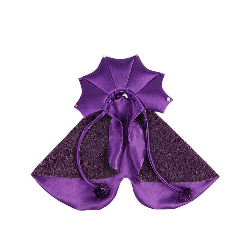 Purple wizard hat and cape set, Halloween costume for pets