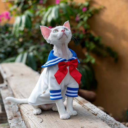 Sailor Kitty Cotton Hoodie Costumes for Cats
