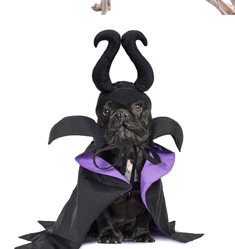 Maleficent Cosplay Costume Magic Cloak and Hat for Hallowe