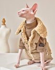 Sphynx Cat Weatherproof Jacket – Faux Leather Warm Coat