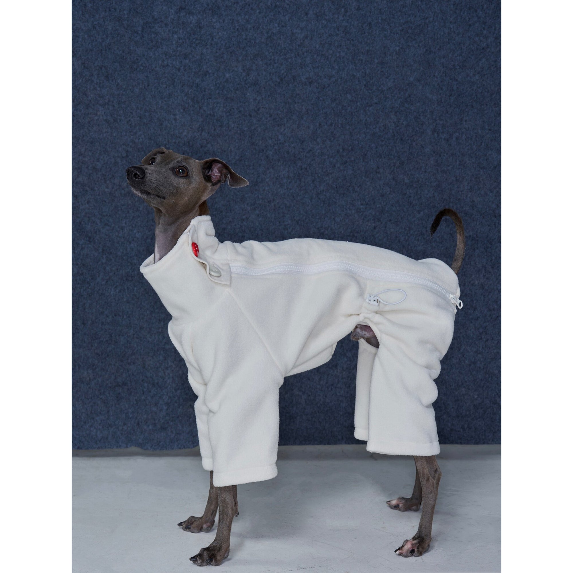 Whippet &amp; Greyhound Fleece Jumpsuit – Anti-Static Reversible Winter Onesie
