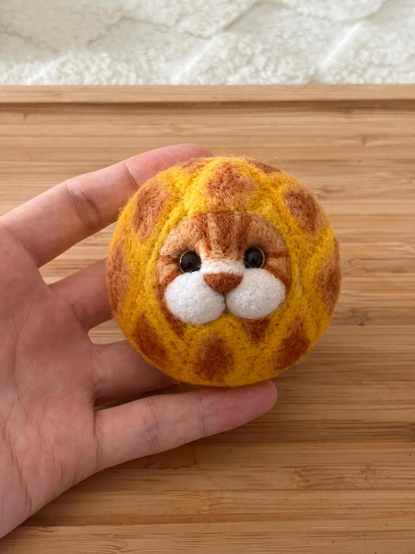 Wool Felted Pet Head Customization - Bread Toy