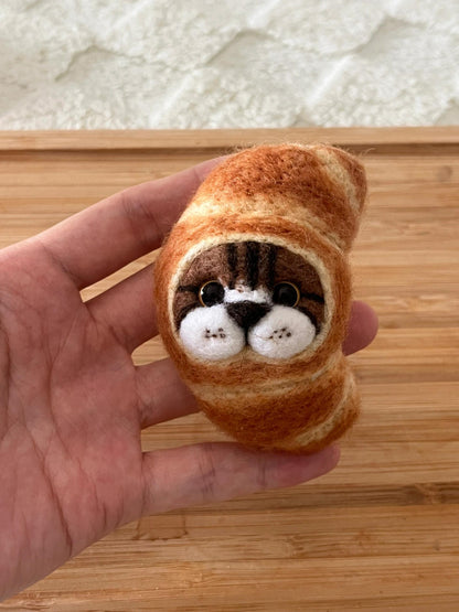 Wool Felted Pet Head Customization - Bread Toy