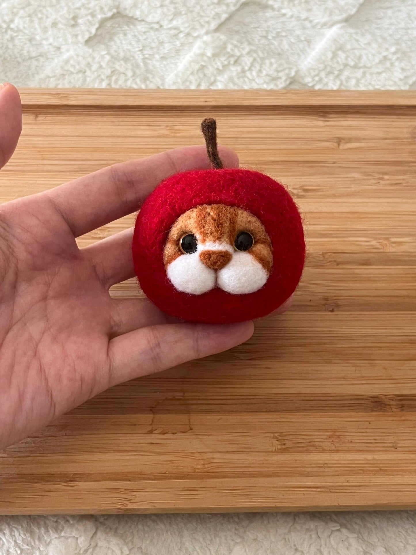 Wool Felted Pet Head Customization - Bread Toy