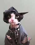 Plaid Wool Beret Hat for Cat Stylish Soft Headwear