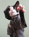 Plaid Wool Beret Hat for Cat Stylish Soft Headwear