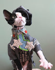 Plaid Wool Beret Hat for Cat Stylish Soft Headwear