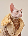 Sphynx Cat Weatherproof Jacket – Faux Leather Warm Coat