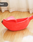 Banana-Shaped Semi-Enclosed Pet Bed