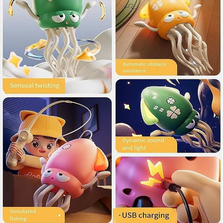 Dancing Octopus Toy Electric Automatic Obstacle Avoidance Fun 