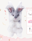 Angora Rabbit Backpack Plush Bunny Bag for Daily Use
