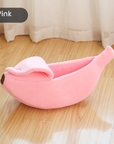 Banana-Shaped Semi-Enclosed Pet Bed
