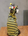 Sphynx Cat Outfit Set – Bee Striped Cotton Shirt & Hat