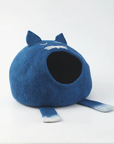 Blue Cat Wool Cave Cozy Hideaway for Cats