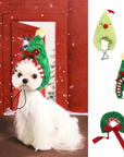 Christmas Holiday Hat and Scarf for Cat and Dog