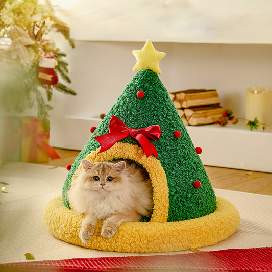 Christmas Tree Cat Nest