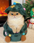 Christmas Tree Plush Cat Den