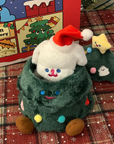 Christmas Tree Plush Cat Den