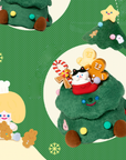 Christmas Tree Plush Cat Den