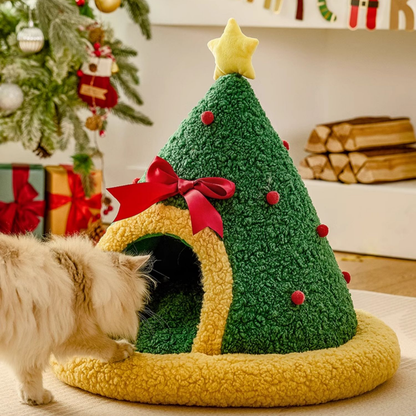 Christmas Tree Cat Nest