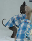 Whippet & Greyhound Pajamas – Cotton-Linen Plaid Loungewear
