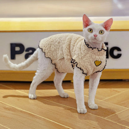 Double-Sided Fleece Shirts DevonRex Sphynx Cat Clothes