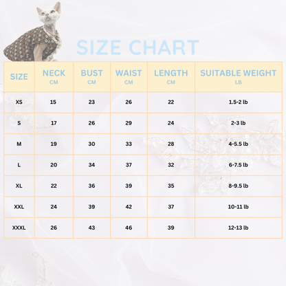 Warm Vest with White Lace Trim for Cat