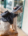 Cat Harness Backpack Set – Charcoal Denim (Harness, Leash & Hat)