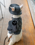 Cat Harness Backpack Set – Charcoal Denim (Harness, Leash & Hat)