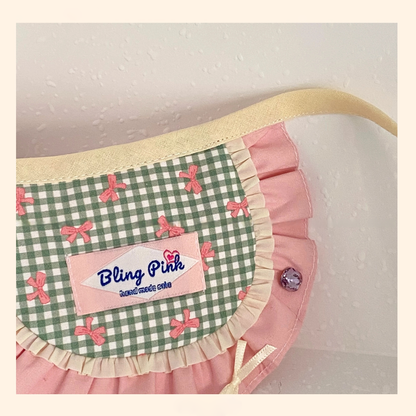 Handmade Pet Bib with Pink Bow